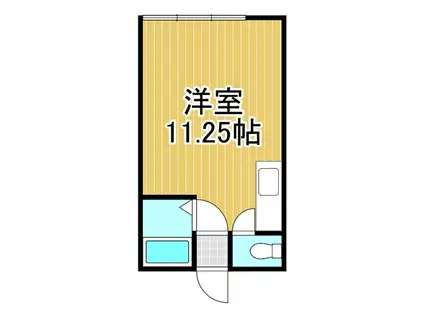 ハイツリバーサイドII(ワンルーム/1階)の間取り写真