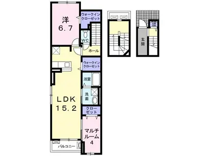 エクセル ジエイド(2LDK/3階)の間取り写真