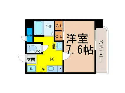 GRAND LUMIERE(1K/5階)の間取り写真