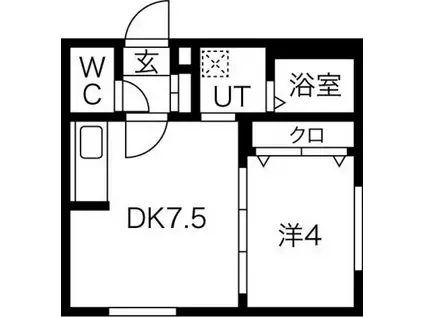MAISON KAMUY 本郷通(1DK/3階)の間取り写真