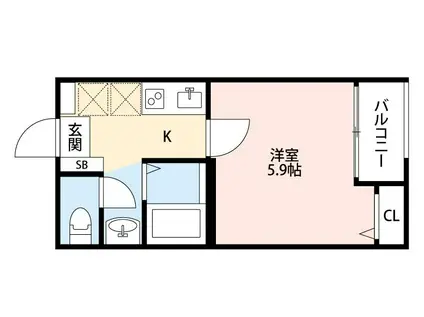 T.A西蒲田4丁目(1K/2階)の間取り写真