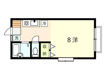 山口光ハイツ(ワンルーム/1階)の間取り写真