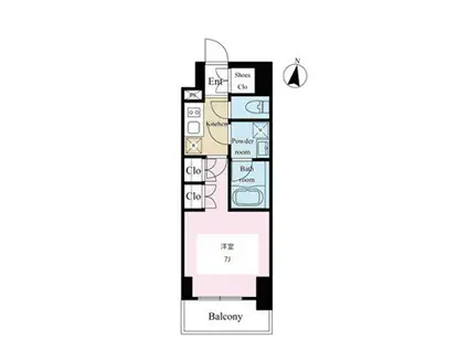 テラス文京本郷(1K/7階)の間取り写真