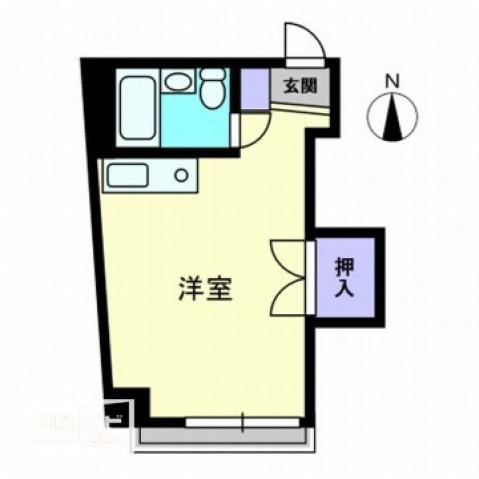 カワニシマンション(1K/3階)の間取り写真