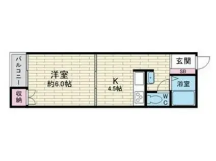 プレアール都島II(1DK/3階)の間取り写真