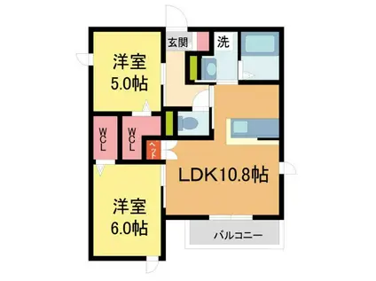 へーベルメゾン城ケ堀(2LDK/3階)の間取り写真
