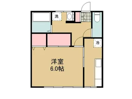 コーポファミーユ(1K/2階)の間取り写真