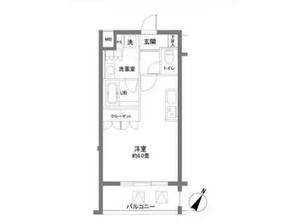 カスタリア大塚II(ワンルーム/8階)の間取り写真