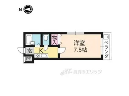 たんぽぽの家(1K/2階)の間取り写真