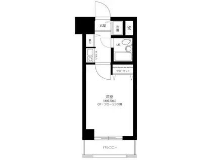 ライオンズマンション西川口第11(1K/9階)の間取り写真