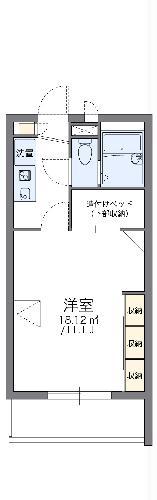 レオパレスアモーレ(1K/1階)の間取り写真