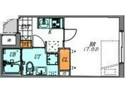 LUORE大山(1K/3階)の間取り写真
