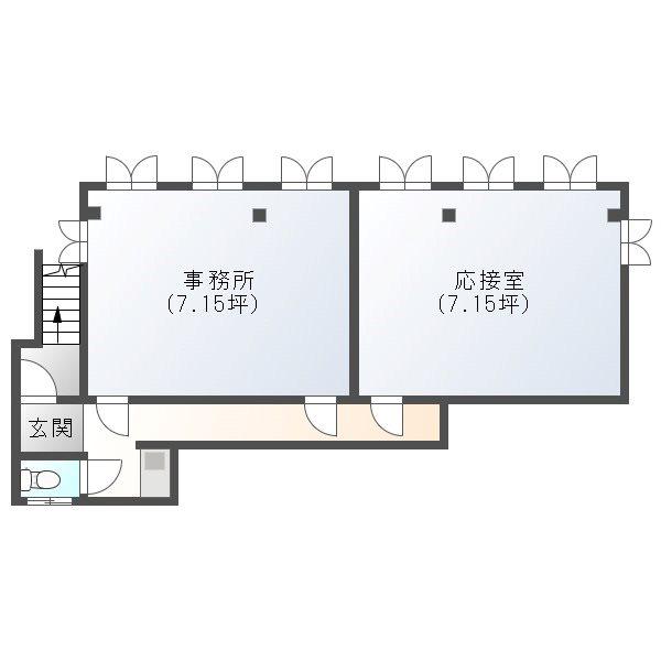 林ビル 2階北(ワンルーム/2階)の間取り写真