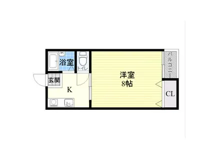 アーク柴島(1K/3階)の間取り写真