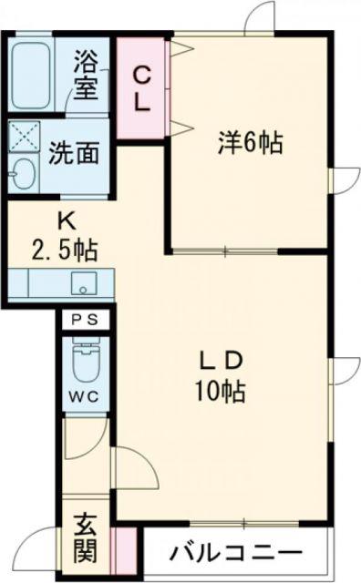 シェルメゾンダイチ(1LDK/1階)の間取り写真