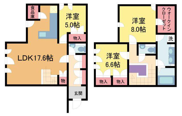 ブリランテ苦楽園(3LDK/2階)の間取り写真