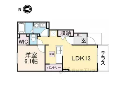 プリマヴェーラ(1LDK/1階)の間取り写真