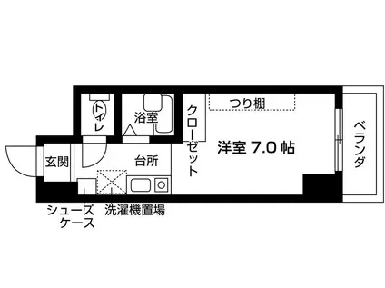 ピアレゾン十三東(1K/8階)の間取り写真