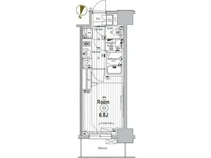 メイクスデザイン名駅南(1K/9階)の間取り写真