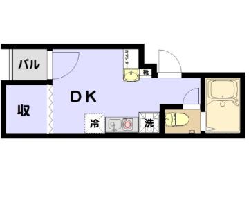アールヒルズ日本橋(ワンルーム/4階)の間取り写真