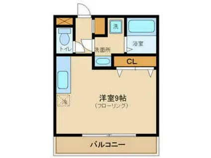 メゾン梨花II(ワンルーム/3階)の間取り写真