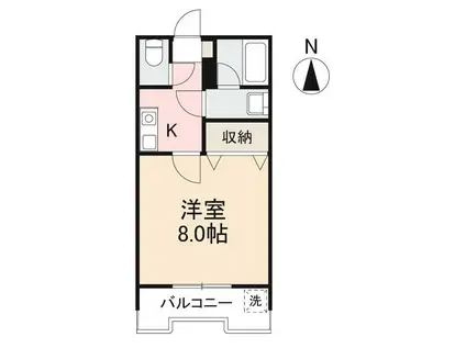 メゾンドハイツT(1K/1階)の間取り写真