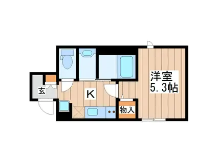 ベル・グラース(1K/1階)の間取り写真