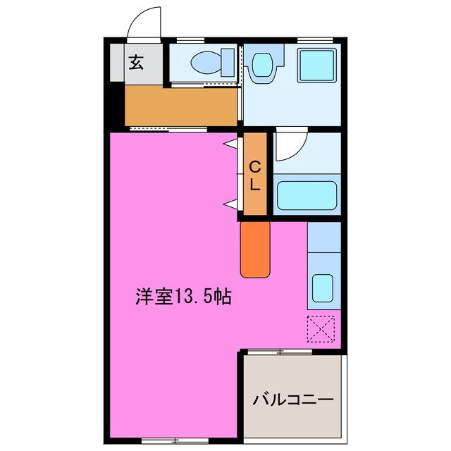 JR東海道本線 御厨駅(静岡) 徒歩26分 3階建 築23年(ワンルーム/3階)の間取り写真