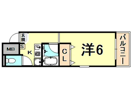 メイプルヒル(ワンルーム/5階)の間取り写真