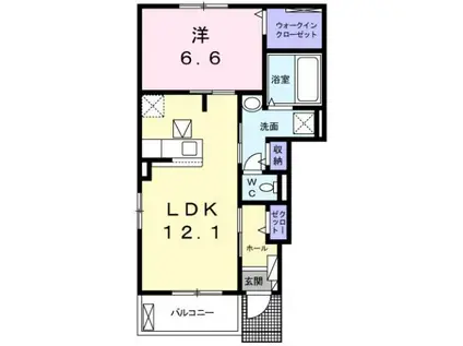 サンライト桜III(1LDK/1階)の間取り写真