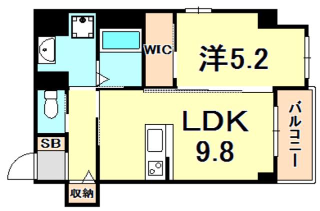 アルカディア(1LDK/2階)の間取り写真