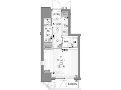 ガラ・シティ大森(1K/3階)の間取り写真