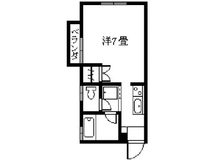 下原ビル(ワンルーム/5階)の間取り写真