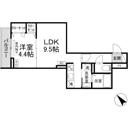 グラナーデ石神井台(1LDK/3階)の間取り写真