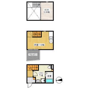JR東海道本線 岐阜駅 徒歩9分 2階建 築9年(ワンルーム/1階)の間取り写真