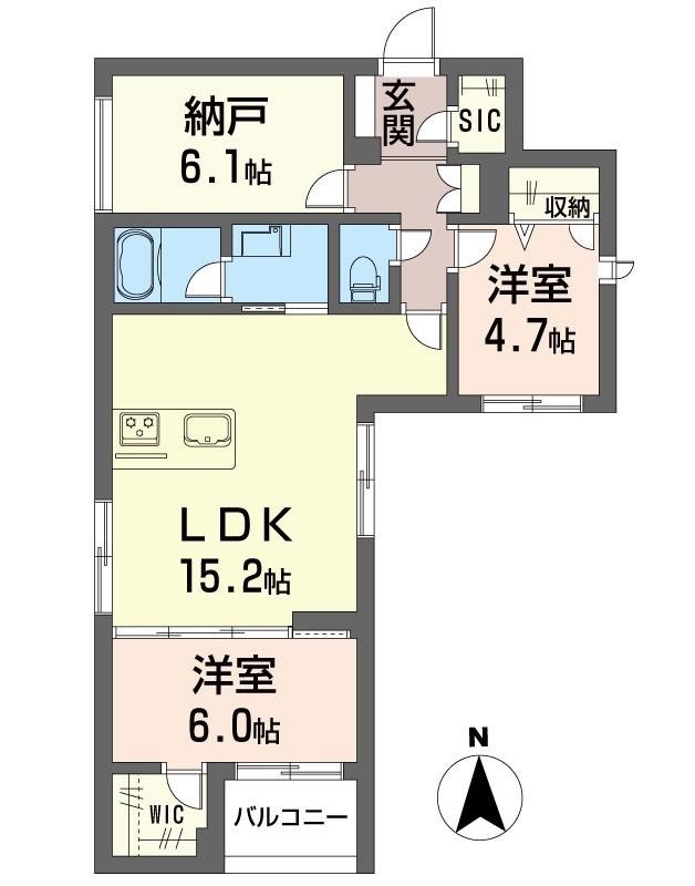 メゾン セルティア(2SLDK/1階)の間取り写真