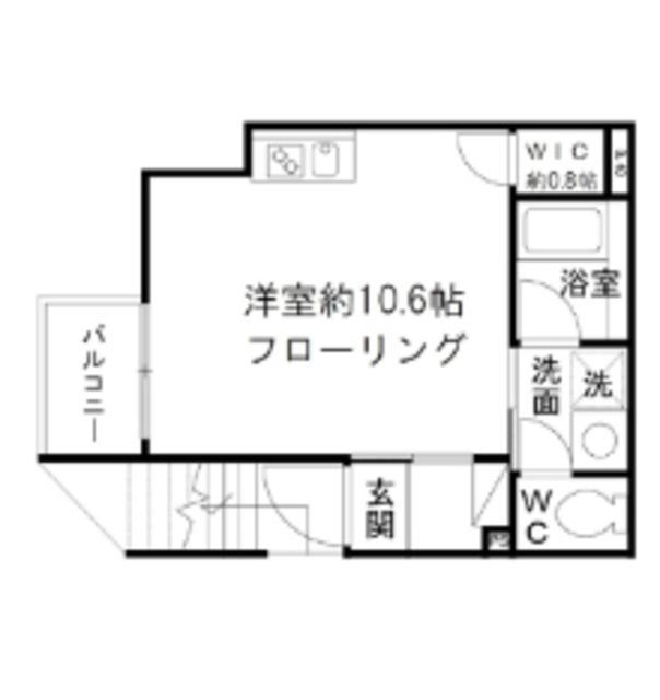 LAUREL一之江(ワンルーム/3階)の間取り写真
