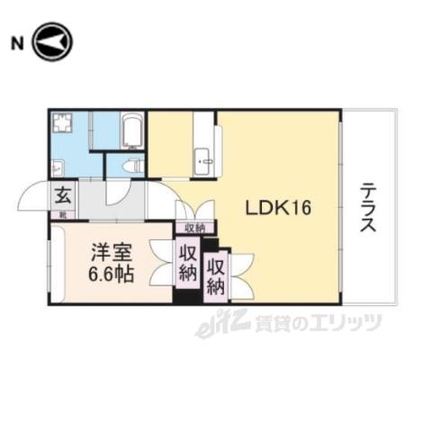 セレゾ2(1LDK/1階)の間取り写真