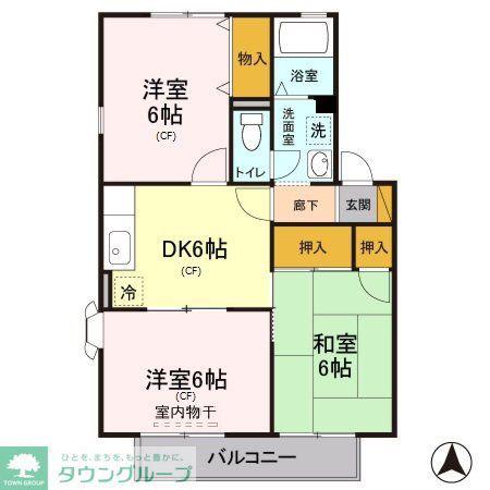 エステートU3(3DK/1階)の間取り写真