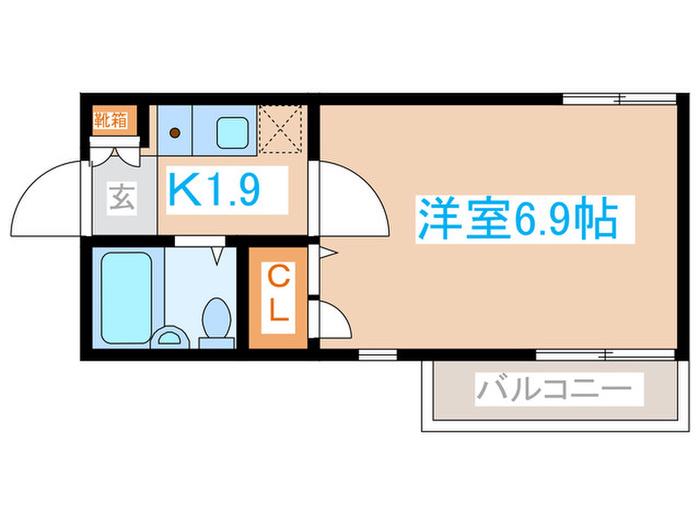 メゾン中野(1K/2階)の間取り写真