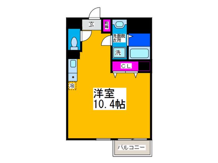 エムズコート深井沢町(ワンルーム/3階)の間取り写真