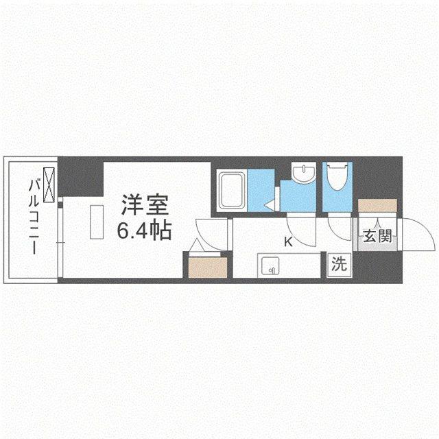 プレサンス桜ノ宮イーサリアル(1K/11階)の間取り写真