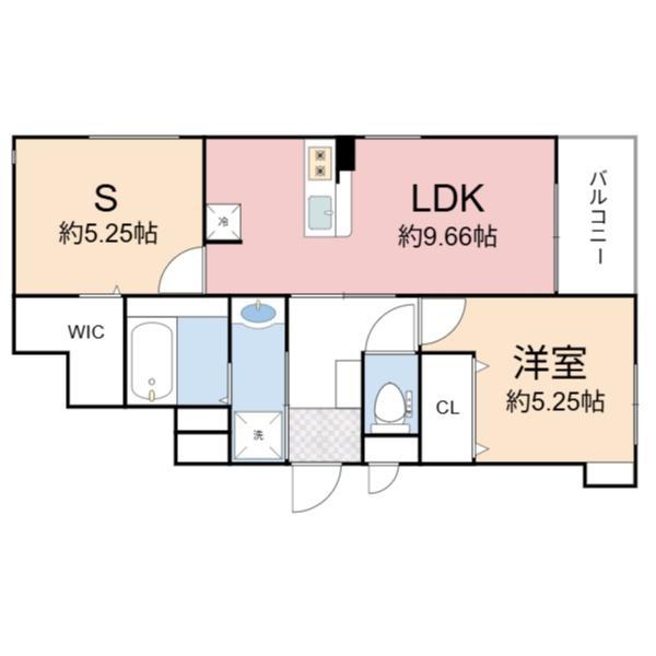 IL MIO CORTE高殿(1SLDK/1階)の間取り写真