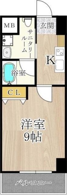 R-IIコート(1K/6階)の間取り写真
