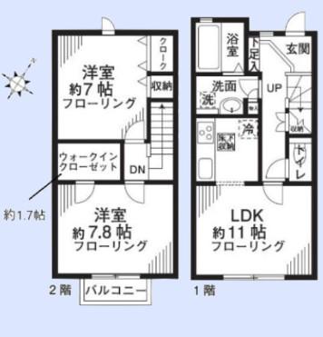 FOUR SEASONS(2LDK/1階)の間取り写真