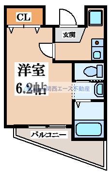 パークサイド ハイツ(1K/3階)の間取り写真