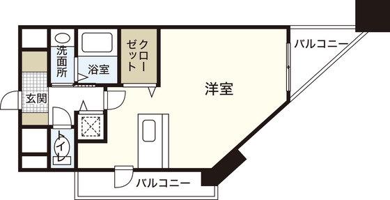 グラビスコート加古町(ワンルーム/3階)の間取り写真