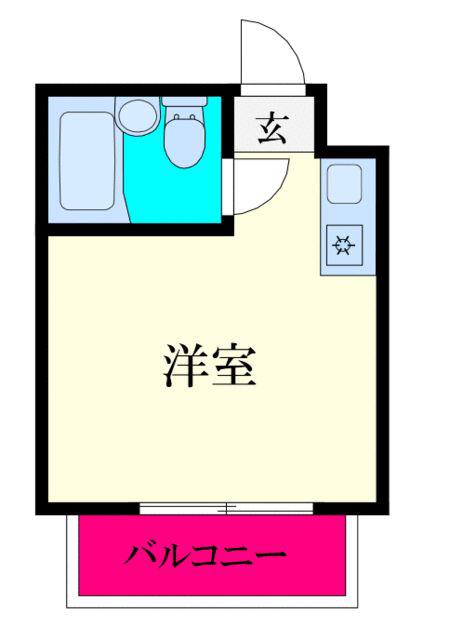 チェルシーホーム(ワンルーム/2階)の間取り写真
