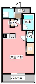 アビタ美吉II(ワンルーム/3階)の間取り写真