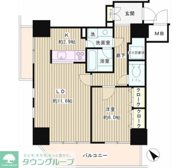 トレステージ目黒(1LDK/3階)の間取り写真
